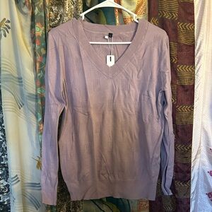 Women's V-Neck Sweater - purple